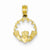 14k Gold Polished Claddagh pendant, Classy Pendants for Necklace