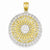 14k Gold Rhodium Filigree Pendant, Pendants for Necklace