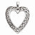 14k White Gold Heart pendant, Adorable Pendants for Necklace