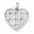 14k White Gold Diamond-cut Heart Pendant, Pendants for Necklace