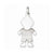 Satin Boy Charm in 14k White Gold