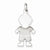 14k White Gold Satin Boy Charm hide-image