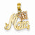14k Gold Two-tone Mom with Butterfly Pendant, Pendants for Necklace