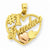 14k Gold Two-tone #1 Grandma in Heart Frame Pendant, Pendants for Necklace