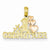 14k Gold Two-tone #1 Godmother with Triple Hearts Pendant, Pendants for Necklace