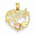 14k Gold Two-tone #1 Wife in Heart with Heart Pendant, Pendants for Necklace