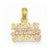 14k Gold Two-tone Daddy's Little Girl Pendant, Pendants for Necklace