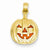 14k Gold Enameled Inside 3-D Cut-Out Pumpkin Pendant, Pendants for Necklace