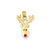 Enameled Reindeer Charm in 14k Gold