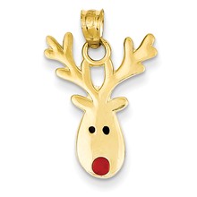 14k Gold Enameled Reindeer Charm hide-image