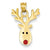 14k Gold Enameled Reindeer Charm hide-image