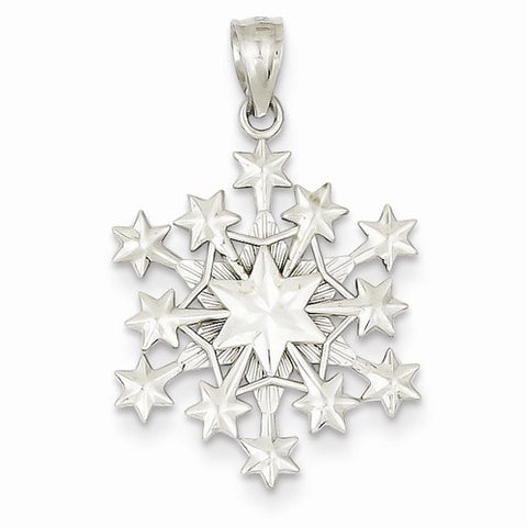 14k White Gold Snowflake pendant, Exquisite Pendants for Necklace