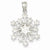 14k White Gold Snowflake pendant, Exquisite Pendants for Necklace