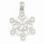 14k White Gold Snowflake pendant, Fine Pendants for Necklace