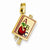 14k Gold Two-tone ABC School Book Pendant, Pendants for Necklace