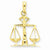 14k Gold Scales of Justice Pendant, Pendants for Necklace