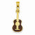 14k Gold Enameled Guitar Pendant, Pendants for Necklace