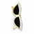 14k Gold Enameled Sunglasses Slide Pendant, Pendants for Necklace