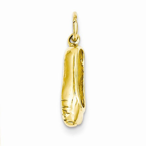 14k Gold 3-D Ballet Slipper pendant, Appealing Pendants for Necklace