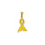 Small Yellow Enameled Awareness Ribbon Charm in 14k Gold