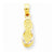 14k Gold & Rhodium Single Flip-Flop Pendant, Pendants for Necklace