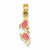 14k Gold 3-D Pink Enameled Butterfly Sunglasses Pendant, Pendants for Necklace