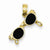 14k Gold 3-D Black Enameled Moveable Sunglasses Pendant, Pendants for Necklace