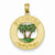 14k Gold Enameled Florida Palm Trees Pendant, Pendants for Necklace