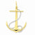 14k Gold Two-tone 3-D Anchor with Entwined Rope Accent Pendant, Pendants for Necklace
