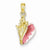 14k Gold Enameled 3-D Conch Shell Pendant, Pendants for Necklace