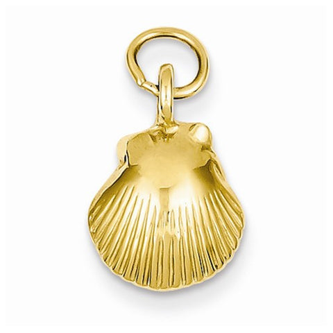 14k Gold Seashell pendant, Adorable Pendants for Necklace