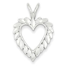 14k White Gold Heart Charm hide-image