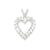 Heart Charm in 14k White Gold