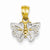 14k Gold Rhodium Butterfly Pendant, Pendants for Necklace