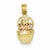 14k Gold Two-tone Cat in Basket Pendant, Pendants for Necklace