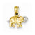 14k Gold Rhodium Elephant Pendant, Pendants for Necklace