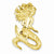 14k Gold Polished & Satin Diamond-cut Mermaid Slide Pendant, Pendants for Necklace