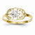 14k Yellow Gold & Rhodium Filigree Ring