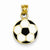 14k Gold Enameled Soccer Ball pendant, Exquisite Pendants for Necklace