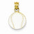 14k Gold Enameled Baseball Pendant, Pendants for Necklace