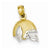 14k Gold Two-tone Football Helmet and Ball Pendant, Pendants for Necklace
