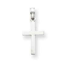 14k White Gold Cross Charm hide-image