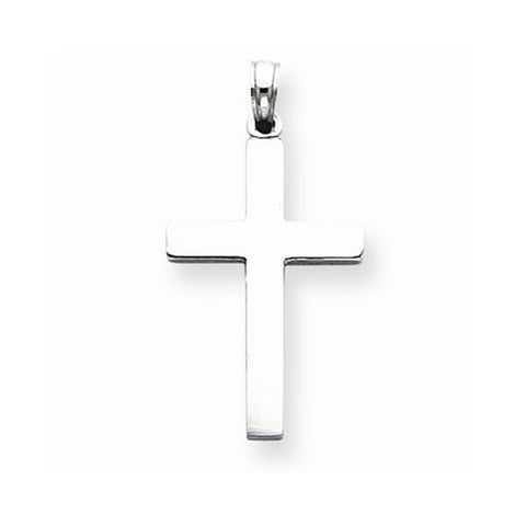 14k White Gold Cross Pendant, Pretty Pendants for Necklace
