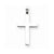 14k White Gold Cross Pendant, Pretty Pendants for Necklace