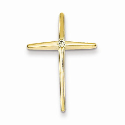 14k Gold Diamond Passion Cross Slide Pendant, Pendants for Necklace