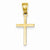 14k Gold Polished Cross Pendant, Lovely Pendants for Necklace