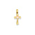 Budded Cross Charm in 14k Gold Two-tone