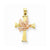 14k Gold Two-tone Dove Cross pendant, Beautiful Pendants for Necklace