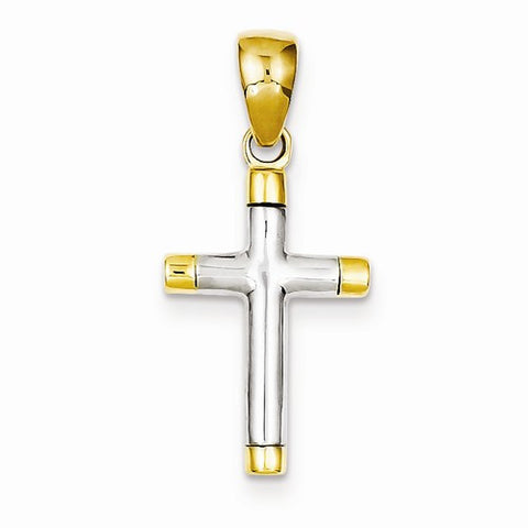 14k Gold Two-tone Cross pendant, Delightful Pendants for Necklace