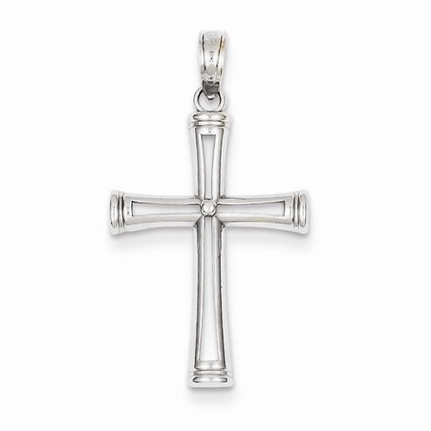 14k White Gold Latin Cross pendant, Pendants for Necklace